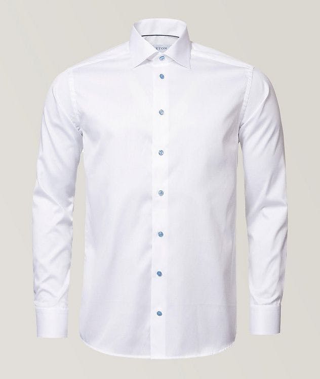 Slim Fit Twill Shirt with Blue details picture 2