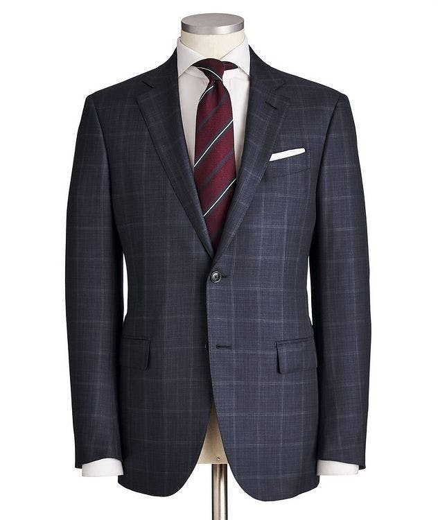 Milano Windowpane-Checked Wool-Silk Suit picture 1