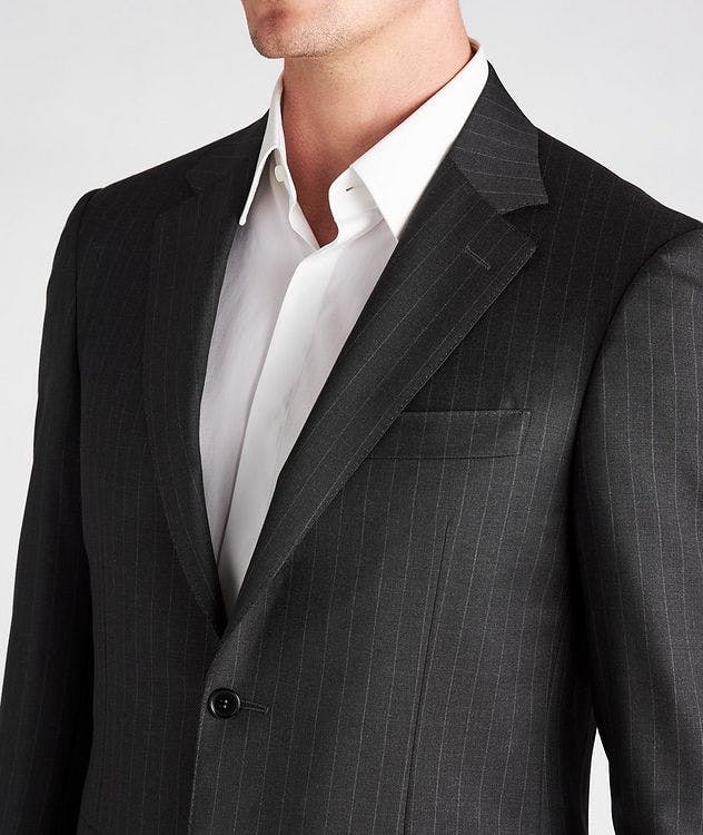 Contemporary Fit Pinstriped Wool Suit picture 4