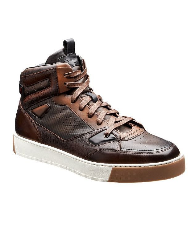 Leather High-Top Sneakers picture 1
