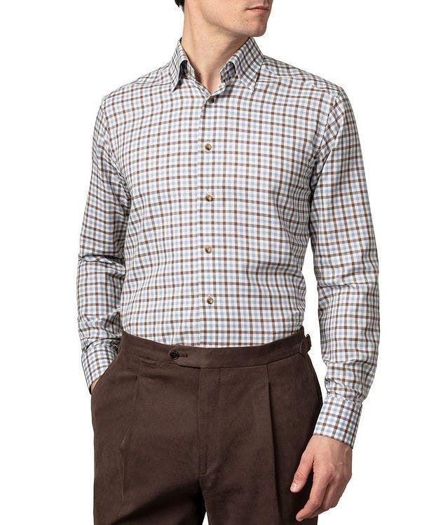 Slim-Fit Gingham Dress Shirt picture 2