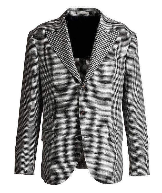 Houndstooth Linen, Wool, and Silk Sports Jacket picture 1