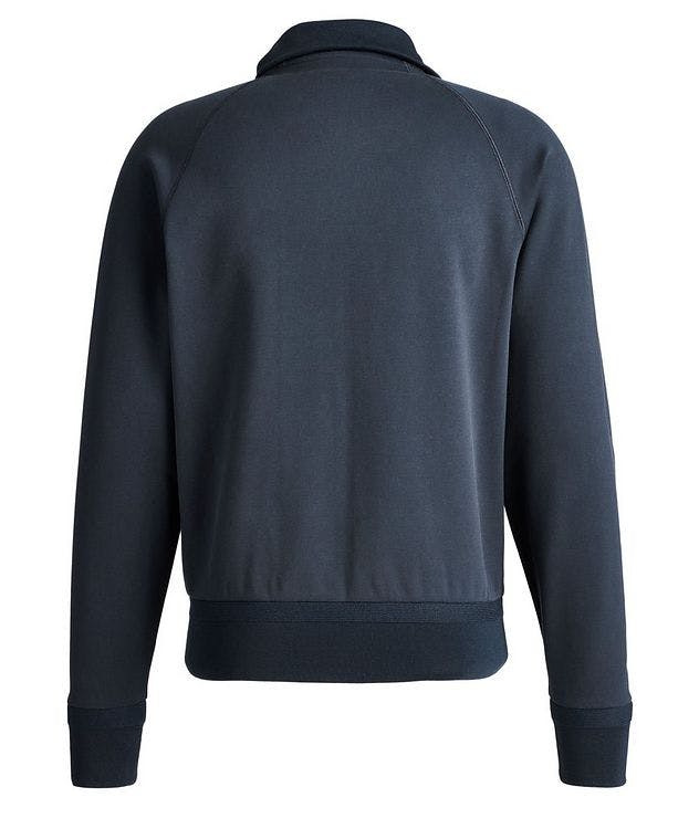 Stretch-Cotton Zip-Up Sweater picture 2