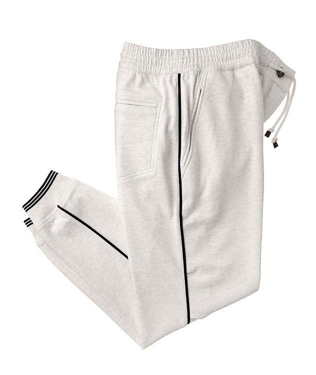 Cotton-Blend Pleated Drawstring Joggers picture 1