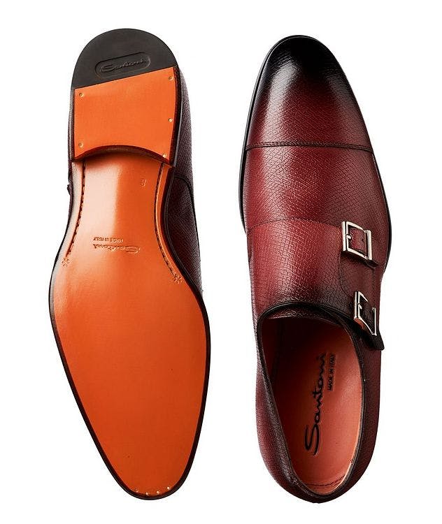 Textured Leather Double Monk-Straps picture 3