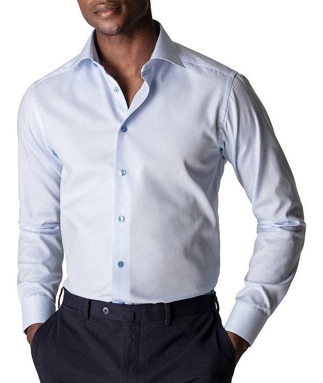 Slim-Fit Textured Dress Shirt picture 2