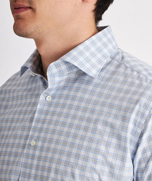 Contemporary-Fit Checked Cotton Dress Shirt picture 3