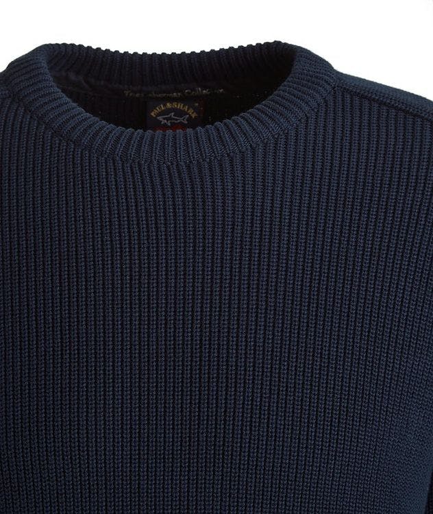 Ribbed Knit Cotton Fisherman's Sweater picture 3