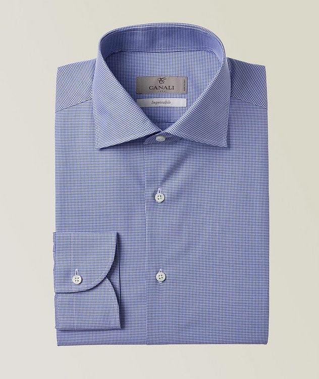 Chemise habillée en tissu Impeccabile à motif quadrillé de coupe amincie picture 1