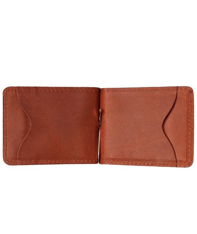 Slim Leather Wallet With Money Clip  picture 3