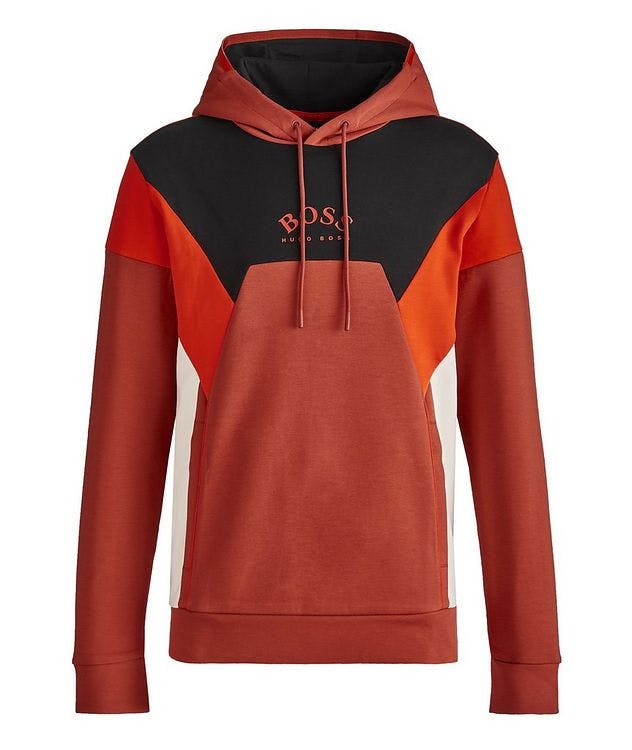 Colour-Blocked Cotton Blend Hoody picture 1