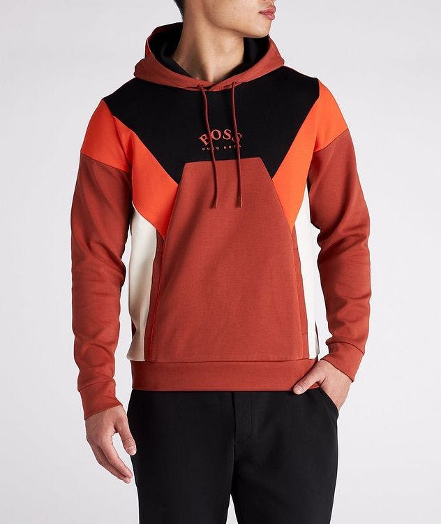 Colour-Blocked Cotton Blend Hoody picture 2