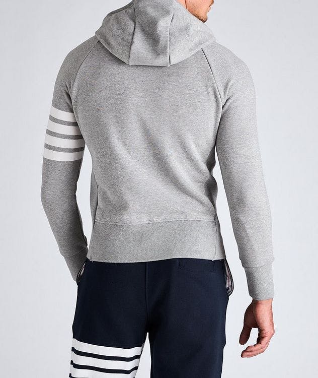Four-Bar Stripe Zip-Up Cotton Hoodie picture 3