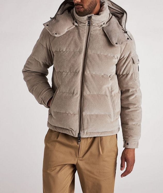 Maya Corduroy Hooded Down Puffer Jacket picture 3