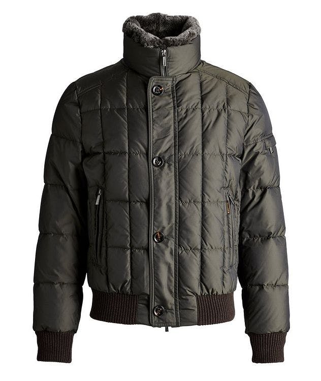 Soleri Fur-Trimmed Quilted Down Bomber Jacket picture 1