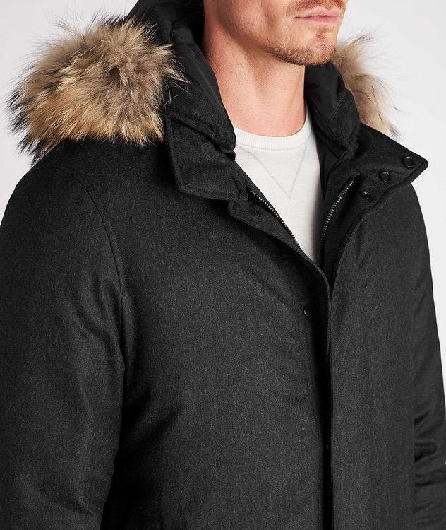 Water-Repellent Wool Flannel Parka picture 5