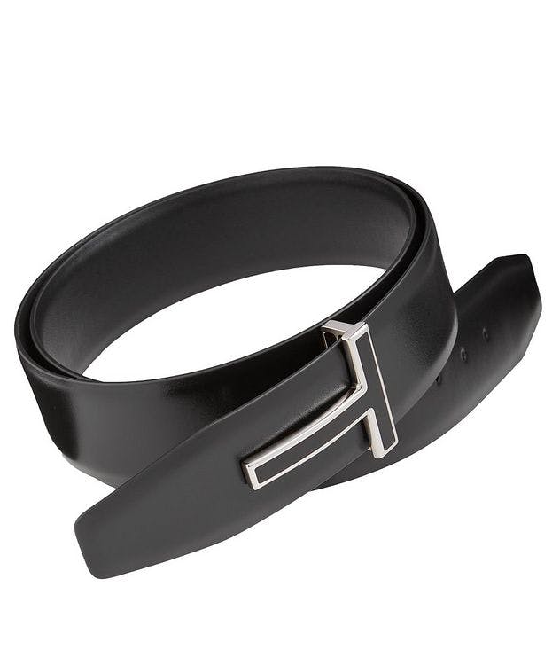 T Buckle Leather Belt picture 1