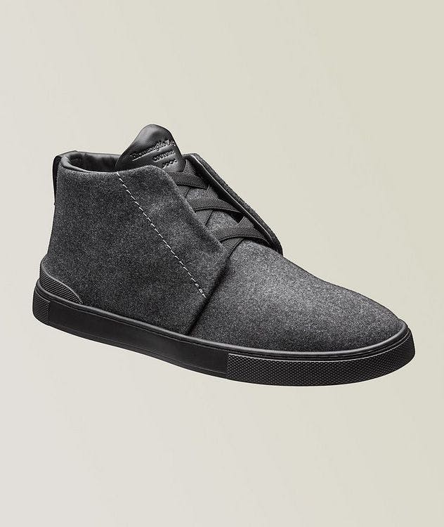 Triple Stitch Wool Mid-Top Sneakers picture 1