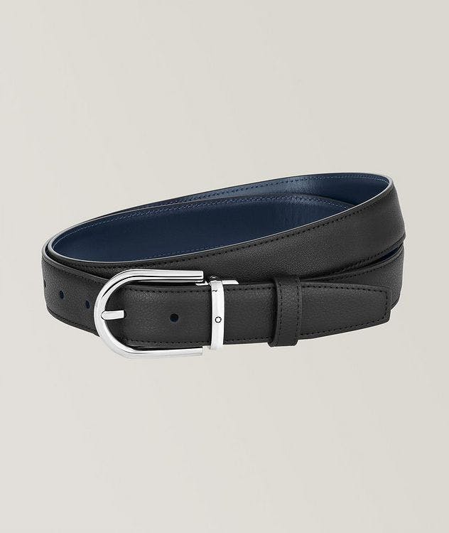 Horseshoe Buckle Leather Belt picture 1