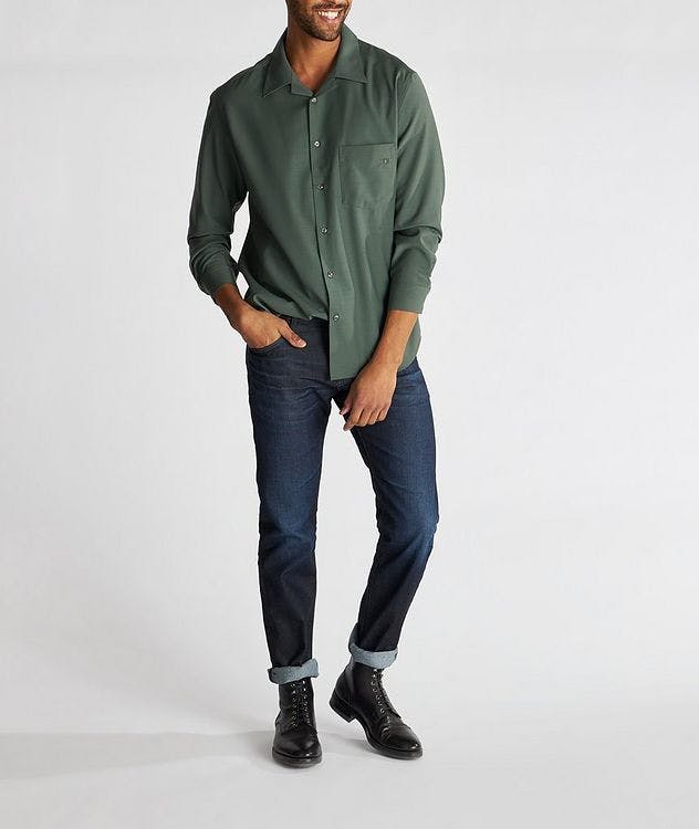 S-Wooly Chest Pocket Wool-Blend Shirt picture 4