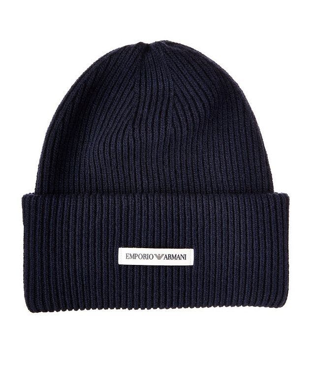 Logo Patch Ribbed Wool Beanie picture 1