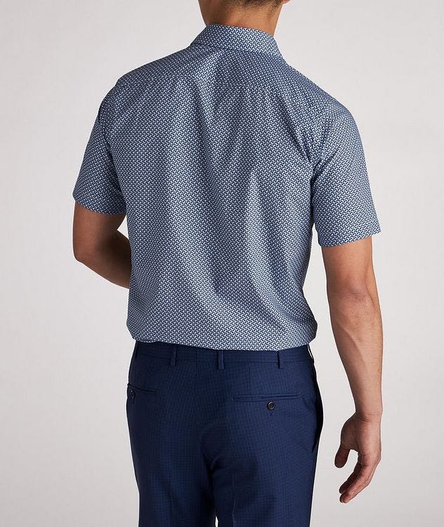 Chemise décontractée en coton à motif géométrique et à manches courtes picture 3
