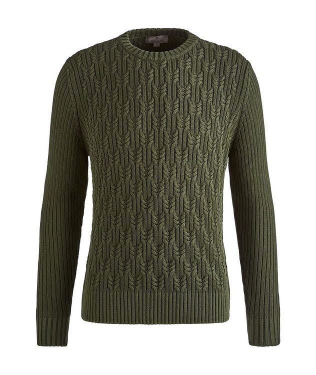 Cable-Knit Cotton Sweater picture 1