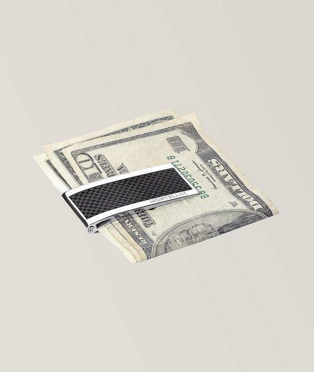 Stainless Steel Money Clip with Carbon Inlay picture 3