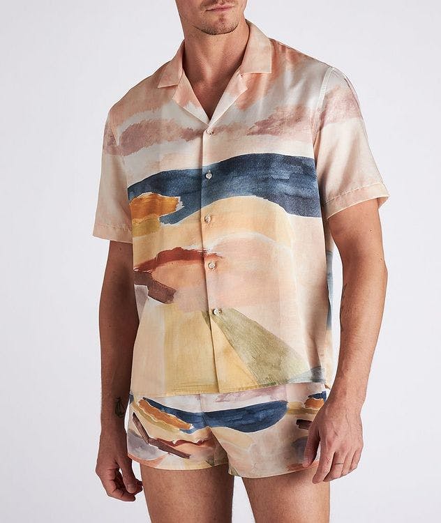 Painted Shoreline Silk-Cotton Shirt picture 2