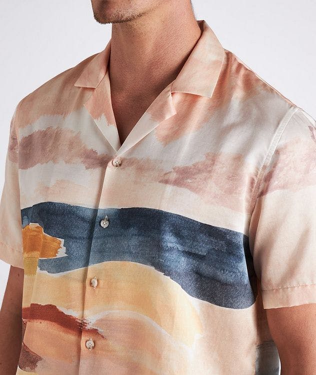 Painted Shoreline Silk-Cotton Shirt picture 4