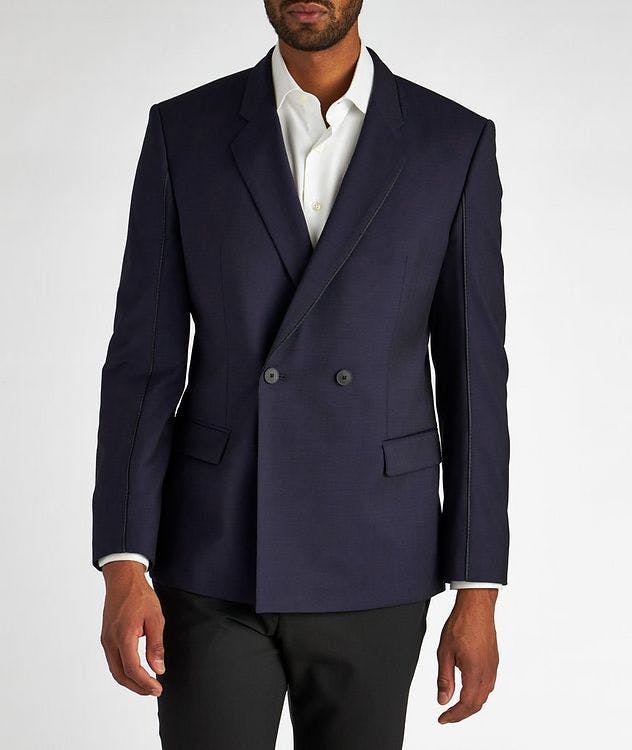 Slim Fit Wool Blend Double-Breasted Sports Jacket  picture 2