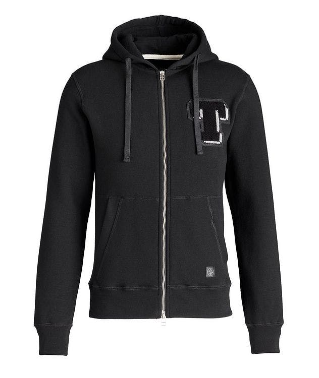 T Patch Zip-Up Cotton Hoodie picture 1