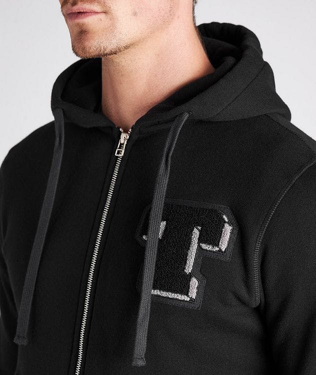 T Patch Zip-Up Cotton Hoodie picture 4