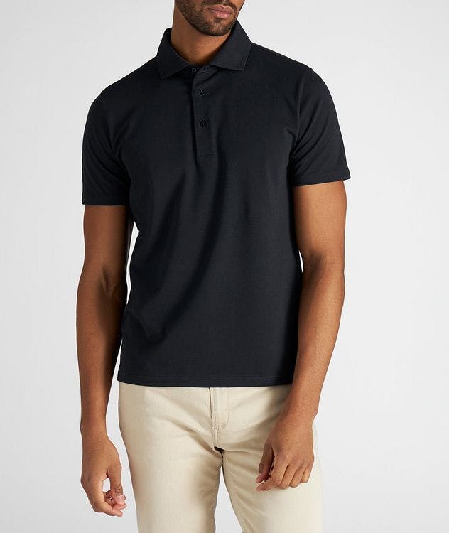 Printed Stretch-Cotton Jersey Polo picture 2