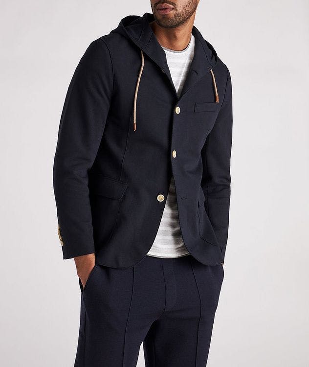 Hooded Cotton-Blend Sports Jacket picture 3