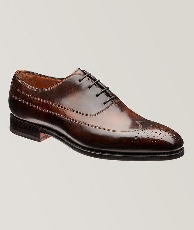 Embossed Leather Oxford Dress Shoes  picture 1