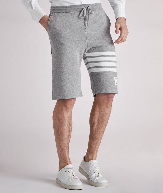 Four-Bar Stripe Cotton Sweat Shorts picture 4