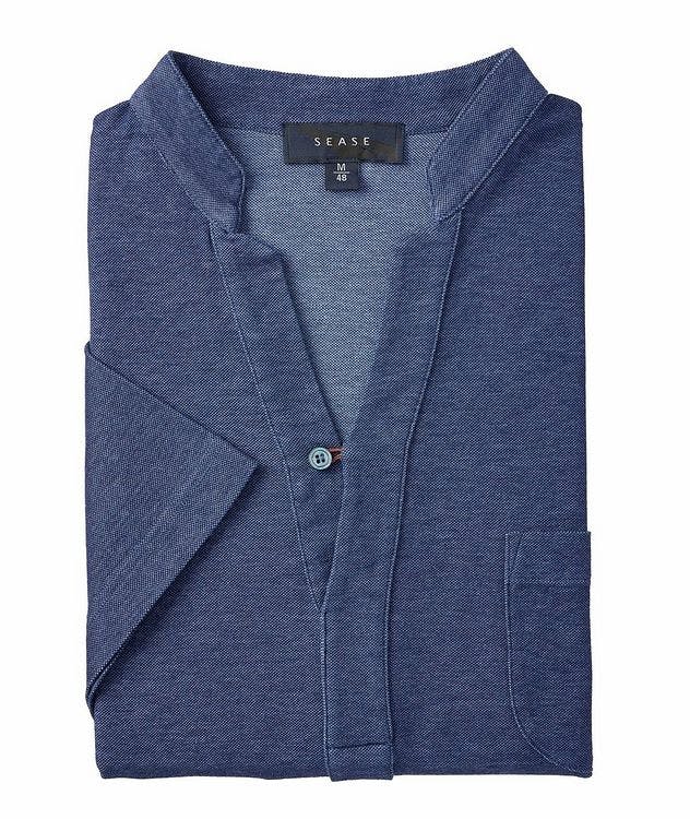 Fish Tail Linen Henley Shirt picture 1