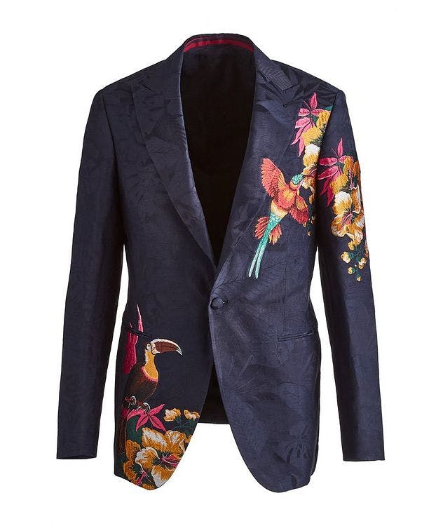 Tropical Floral Linen-Silk Sports Jacket picture 1
