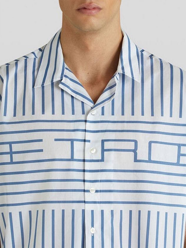 Short Sleeve Striped Cotton Shirt picture 4
