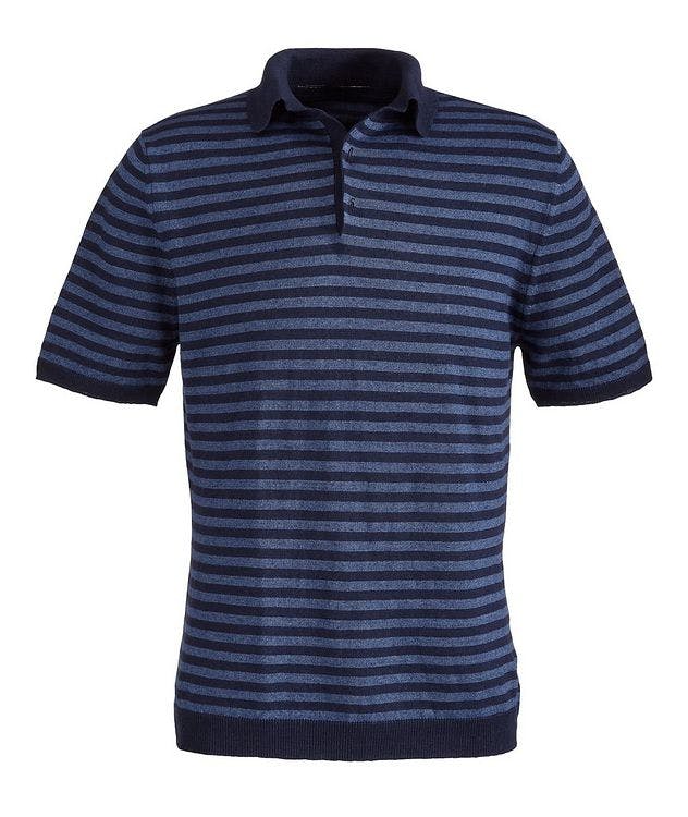 Linen Knit Striped Polo picture 1