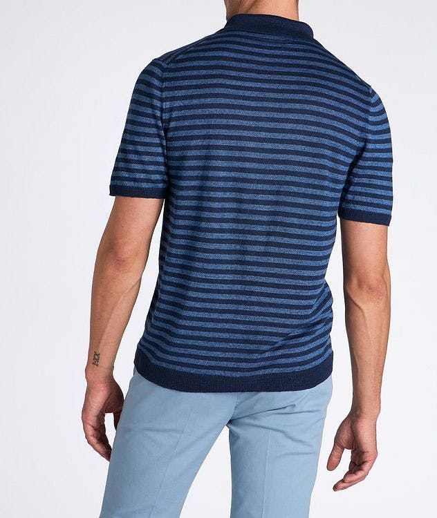 Linen Knit Striped Polo picture 3