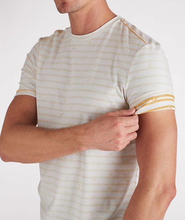 Faded Stripe Cotton T-Shirt picture 4