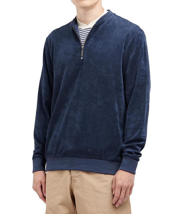 Yates French Terry Cotton Half-Zip Sweater picture 2
