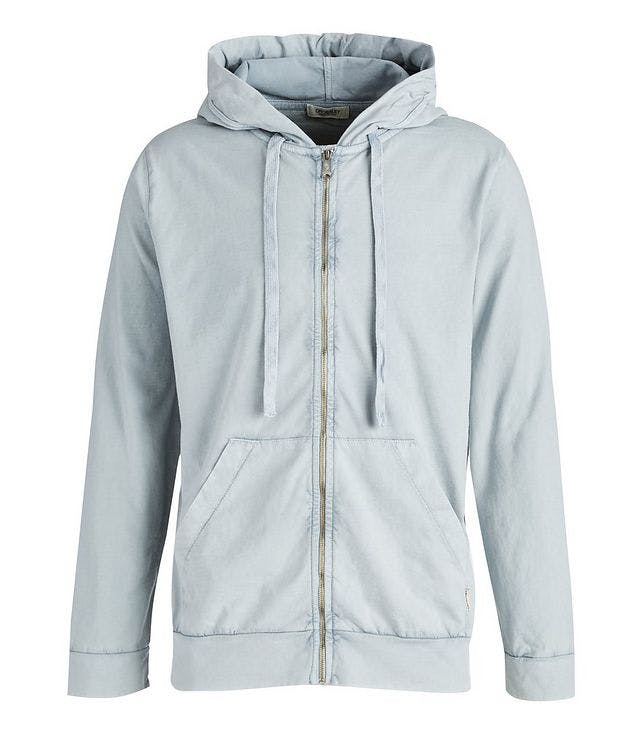 Vintage Washed Full-Zip Cotton Hoodie picture 1