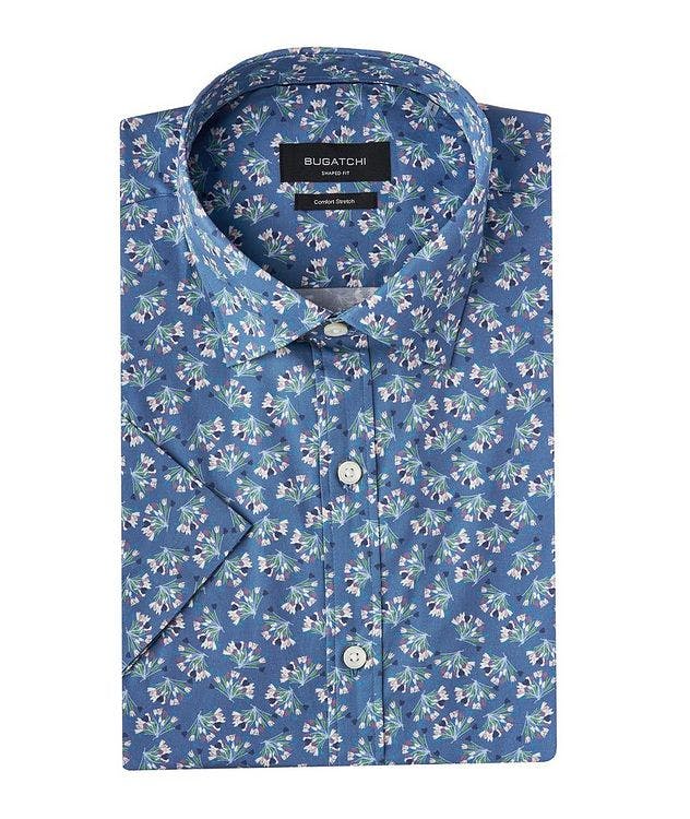 Short-Sleeve Floral Comfort Stretch Cotton Shirt picture 1