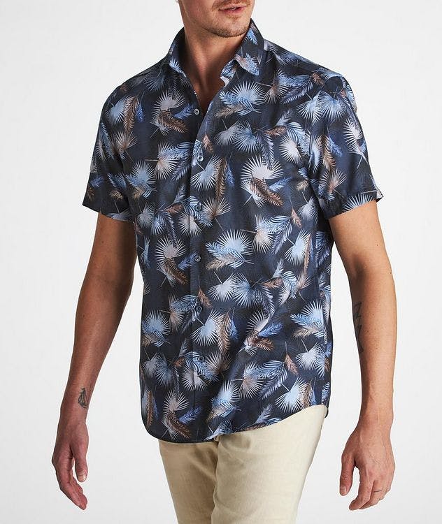 Short-Sleeve Feather Cotton Shirt picture 2