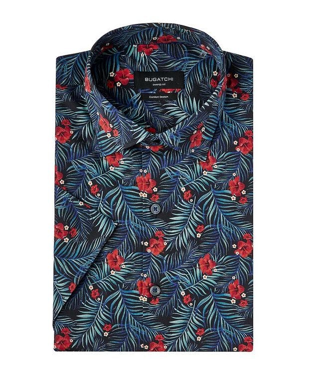 Short-Sleeve Tropical Comfort Stretch Cotton Shirt picture 1
