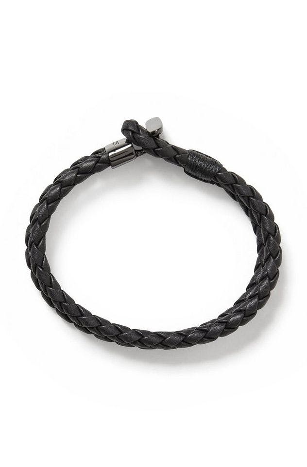 Braided Leather Calf Skin Bracelet  picture 2
