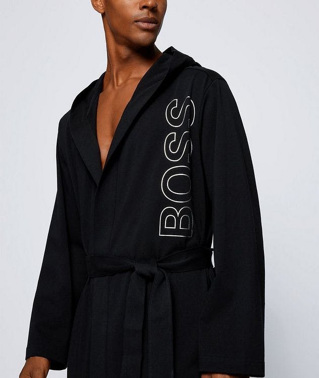 Identity Logo Hooded Cotton Robe picture 4